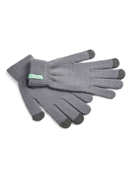 Guantes Škoda grises, hombre