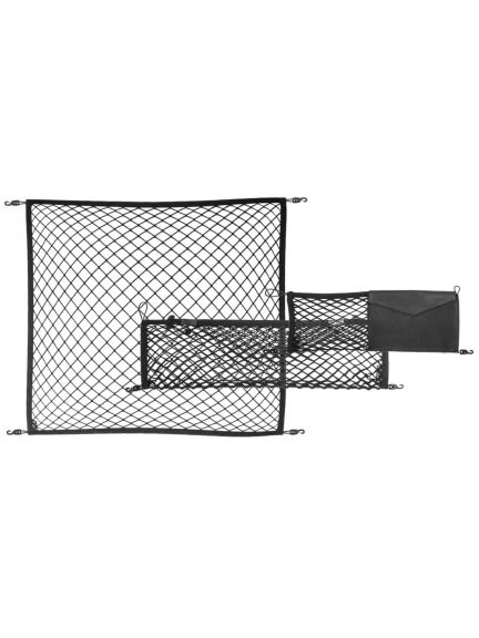 Sistema de redes con bolsillo para falso suelo de maletero - negro