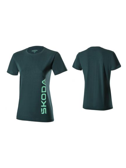 Camiseta Škoda esmeralda, mujer
