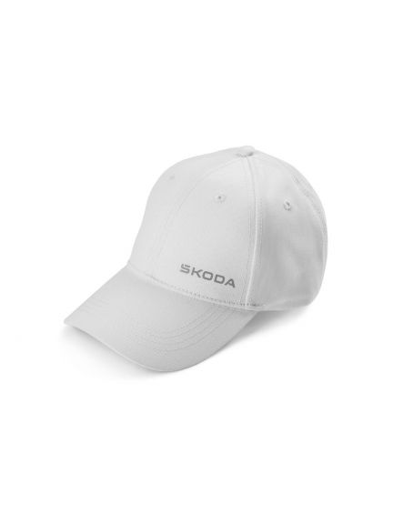 Gorra Škoda de béisbol, blanca