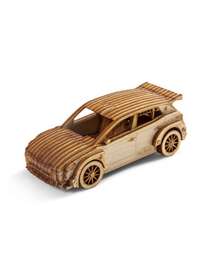 Maqueta de madera del Škoda Fabia RS Rally2